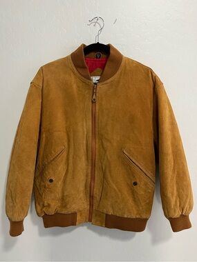 Vintage Leather Bomber Jacket